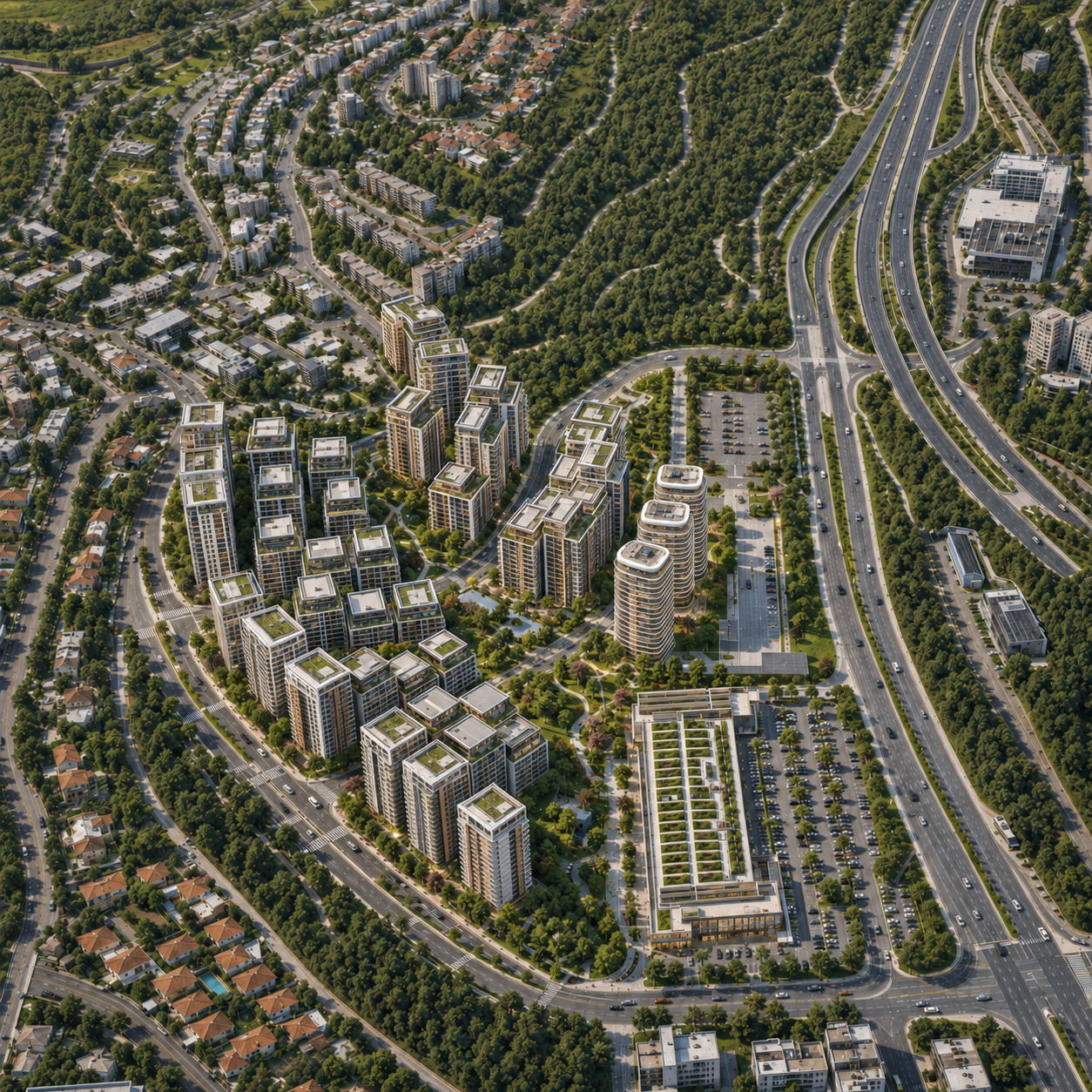 הדמיית הפרויקט העתידי — SOHO Urban Village