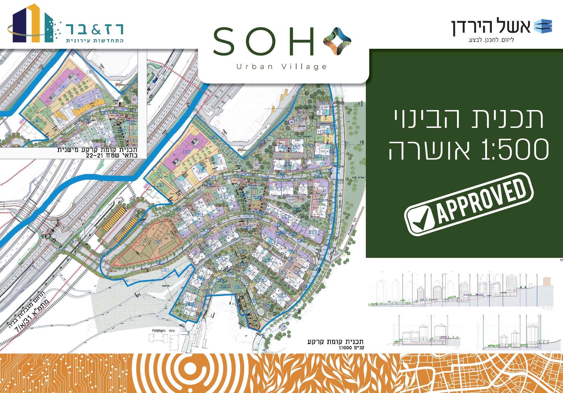תכנית הבינוי המאושרת בקנה מידה 1:500